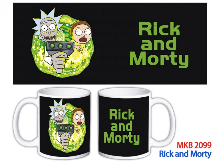 Rick and Morty Anime color printing ceramic mug cup price for 5 pcs MKB-2099