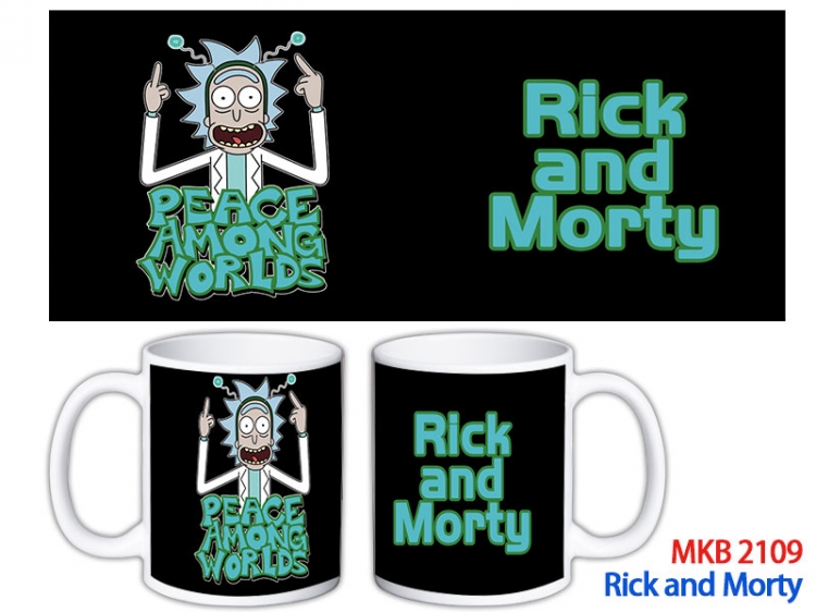 Rick and Morty Anime color printing ceramic mug cup price for 5 pcs MKB-2109
