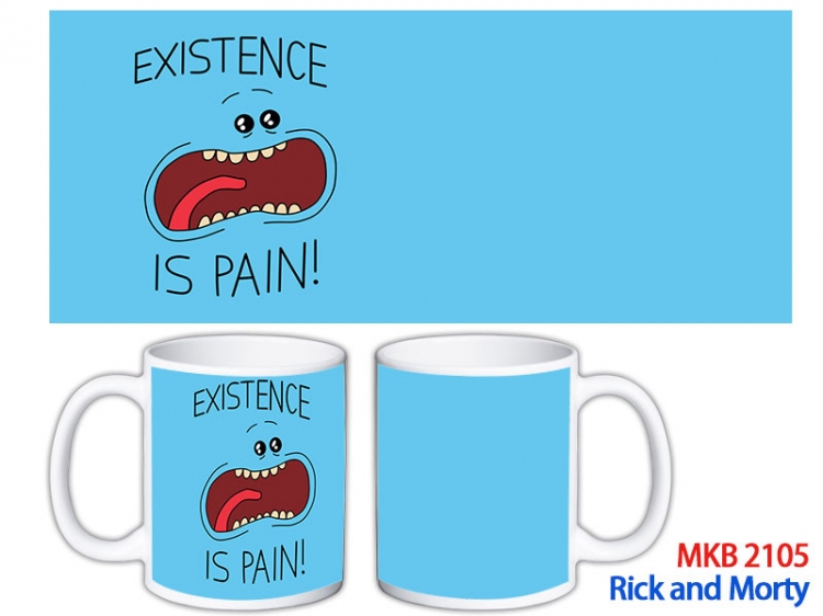 Rick and Morty Anime color printing ceramic mug cup price for 5 pcs MKB-2105