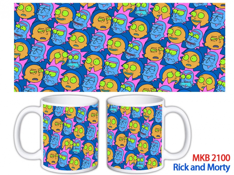 Rick and Morty Anime color printing ceramic mug cup price for 5 pcs MKB-2100