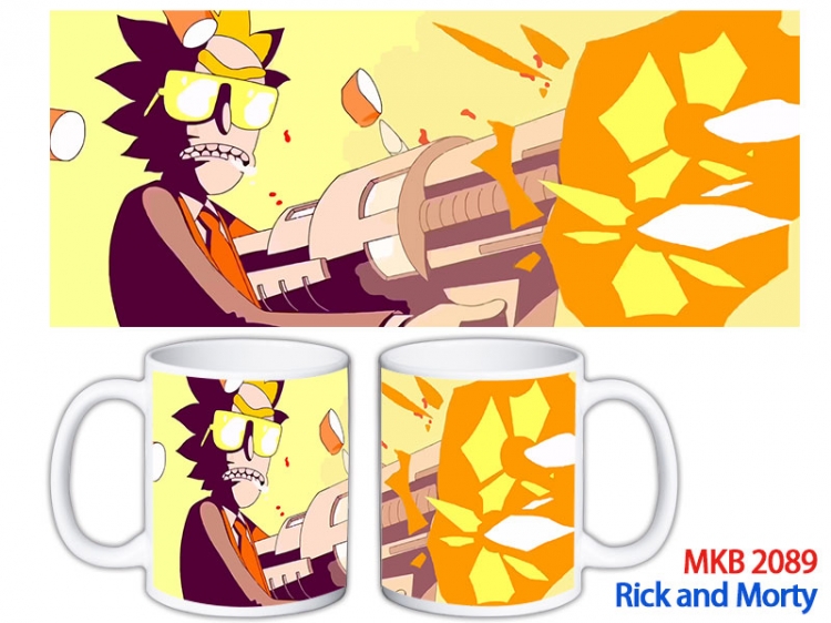 Rick and Morty Anime color printing ceramic mug cup price for 5 pcs MKB-2089