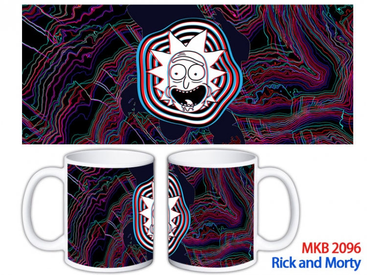 Rick and Morty Anime color printing ceramic mug cup price for 5 pcs MKB-2096