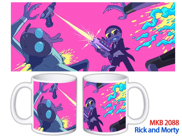 Rick and Morty Anime color printing ceramic mug cup price for 5 pcs MKB-2088
