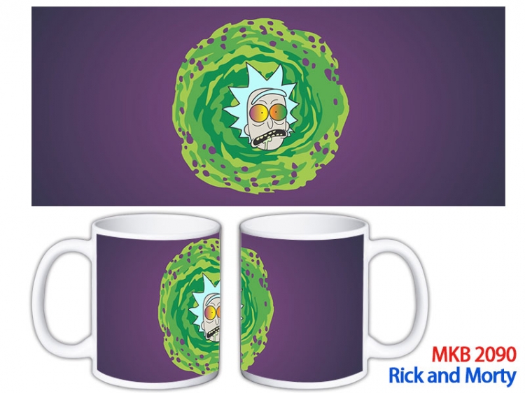 Rick and Morty Anime color printing ceramic mug cup price for 5 pcs MKB-2090