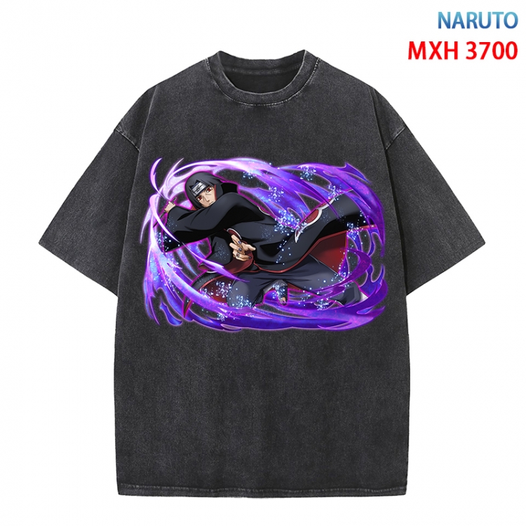 Naruto Anime peripheral pure cotton washed and worn T-shirt from S to 4XL  MXH-3700
