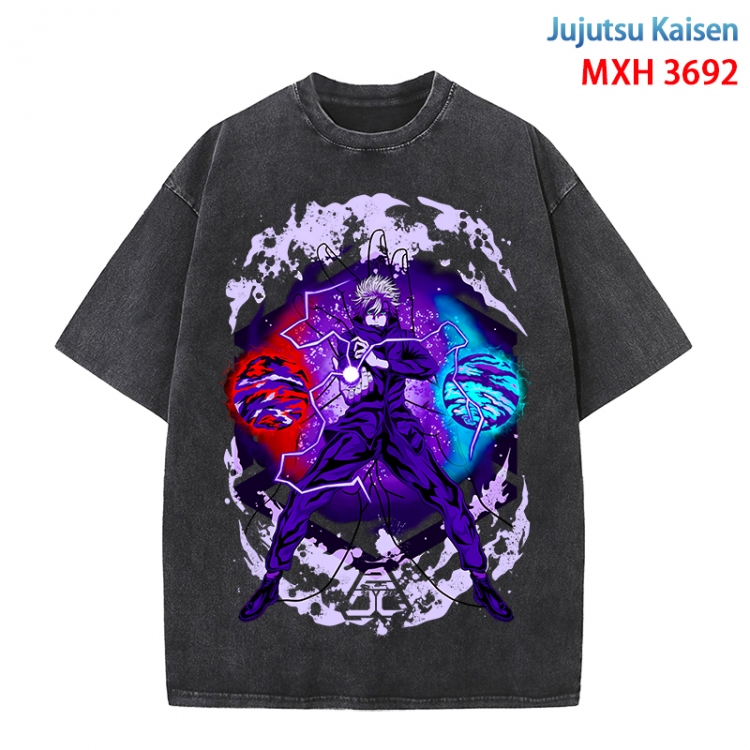 Jujutsu Kaisen Anime peripheral pure cotton washed and worn T-shirt from S to 4XL  MXH-3692