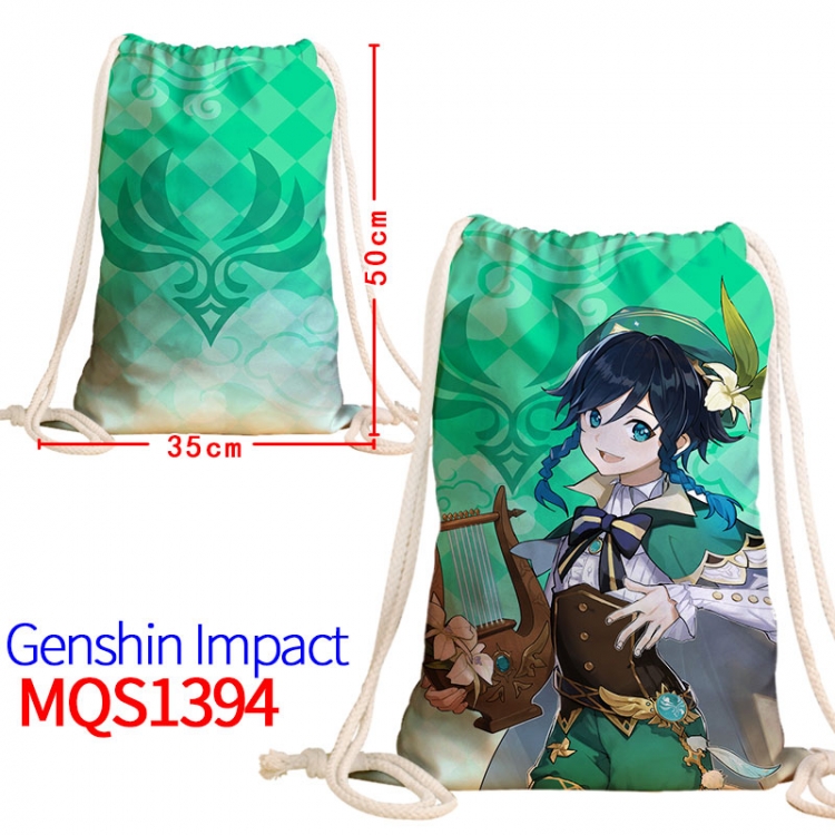 Genshin ImpactCanvas drawstring pocket backpack 50x35cm MQS-1394