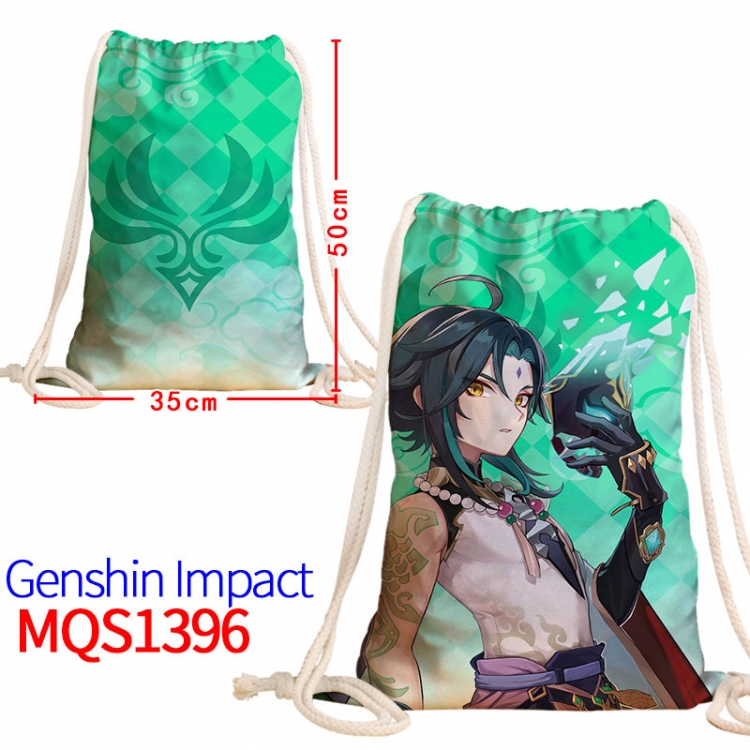 Genshin ImpactCanvas drawstring pocket backpack 50x35cm MQS-1396