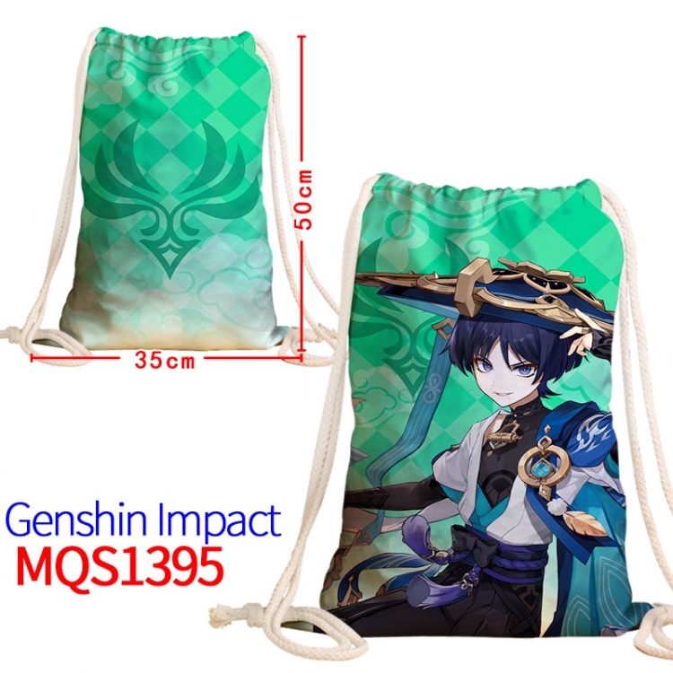 Genshin ImpactCanvas drawstring pocket backpack 50x35cm MQS-1395