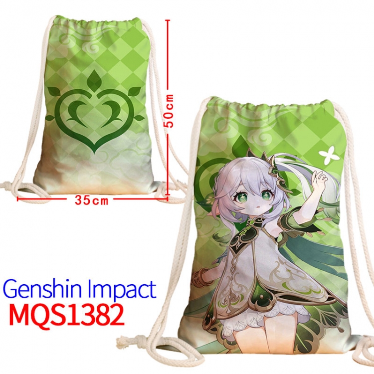 Genshin ImpactCanvas drawstring pocket backpack 50x35cm MQS-1382