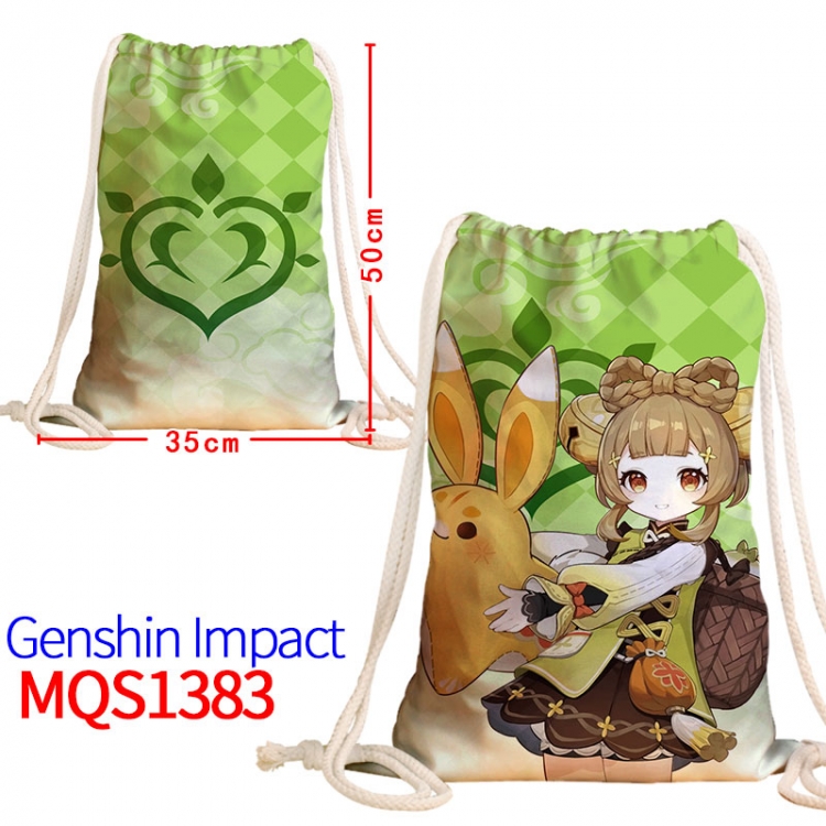 Genshin ImpactCanvas drawstring pocket backpack 50x35cm MQS-1383