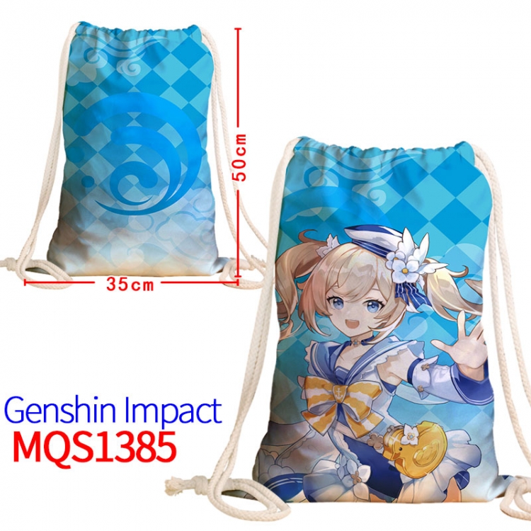 Genshin ImpactCanvas drawstring pocket backpack 50x35cm MQS-1385