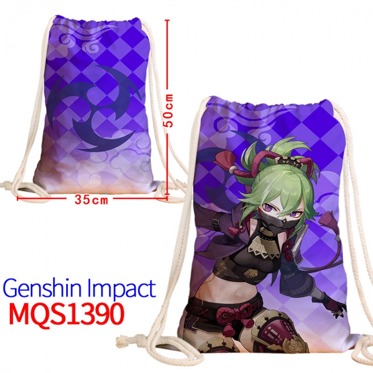 Genshin ImpactCanvas drawstring pocket backpack 50x35cm MQS-1390