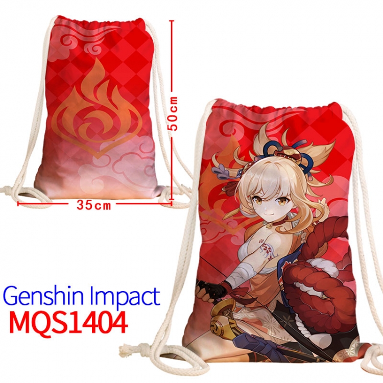 Genshin ImpactCanvas drawstring pocket backpack 50x35cm MQS-1404