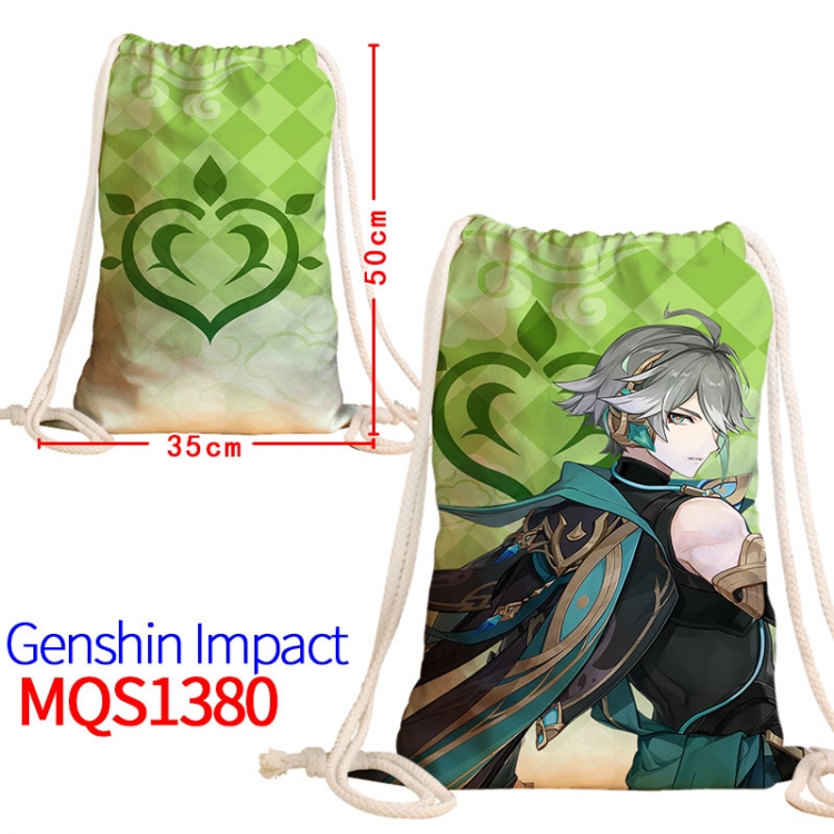 Genshin ImpactCanvas drawstring pocket backpack 50x35cm MQS-1380