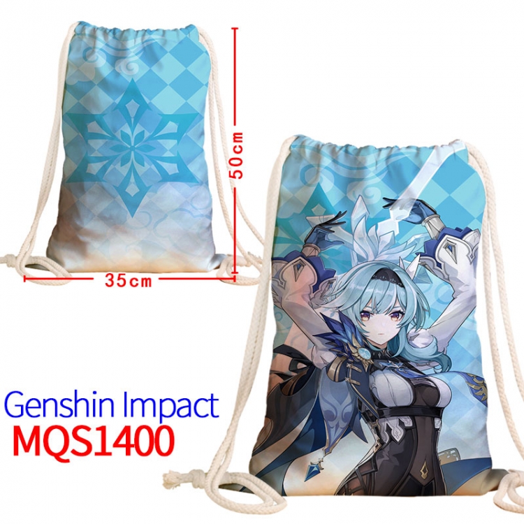 Genshin ImpactCanvas drawstring pocket backpack 50x35cm MQS-1400