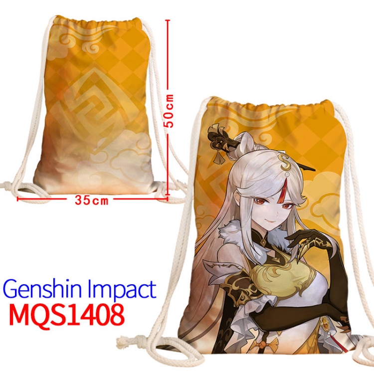 Genshin ImpactCanvas drawstring pocket backpack 50x35cm MQS-1408