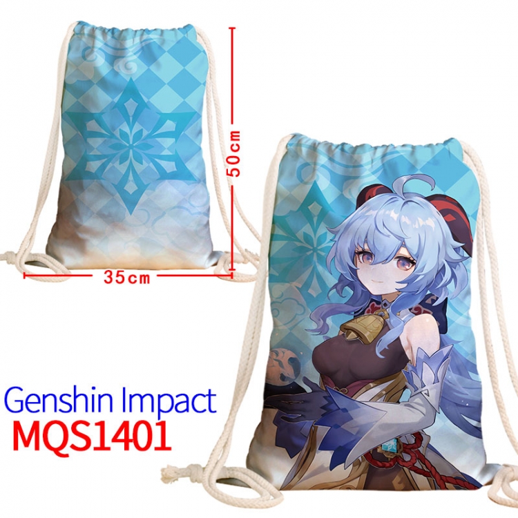 Genshin ImpactCanvas drawstring pocket backpack 50x35cm MQS-1401