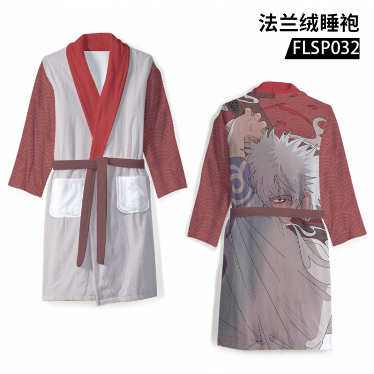 Gintama Anime flannel pajamas support individual customization based on images FLSP032