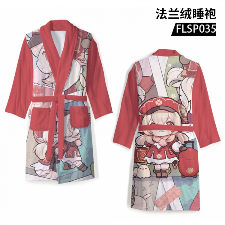 Genshin Impact Anime flannel pajamas support individual customization based on images FLSP035