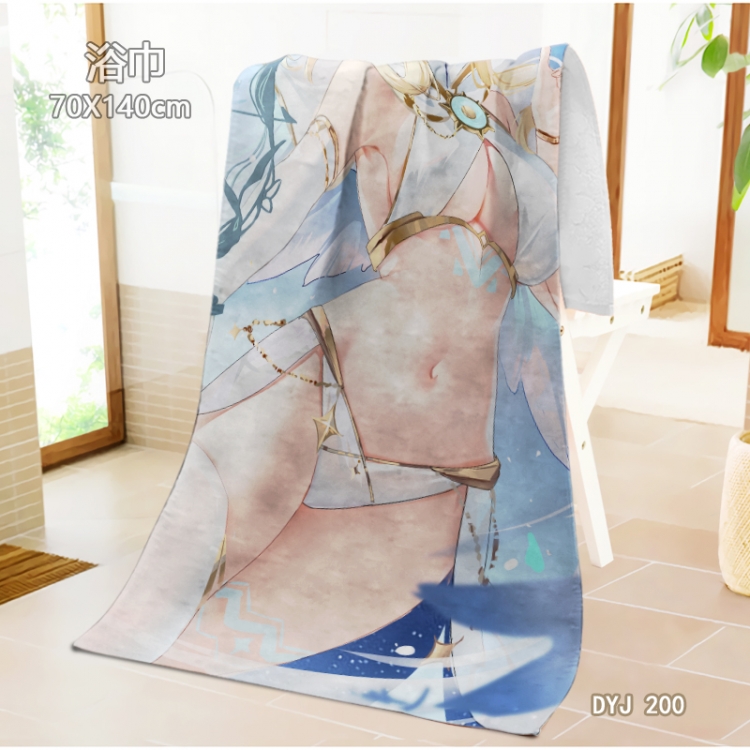 Genshin Impact Anime surrounding towel large bath towel 70X140cm DYJ200