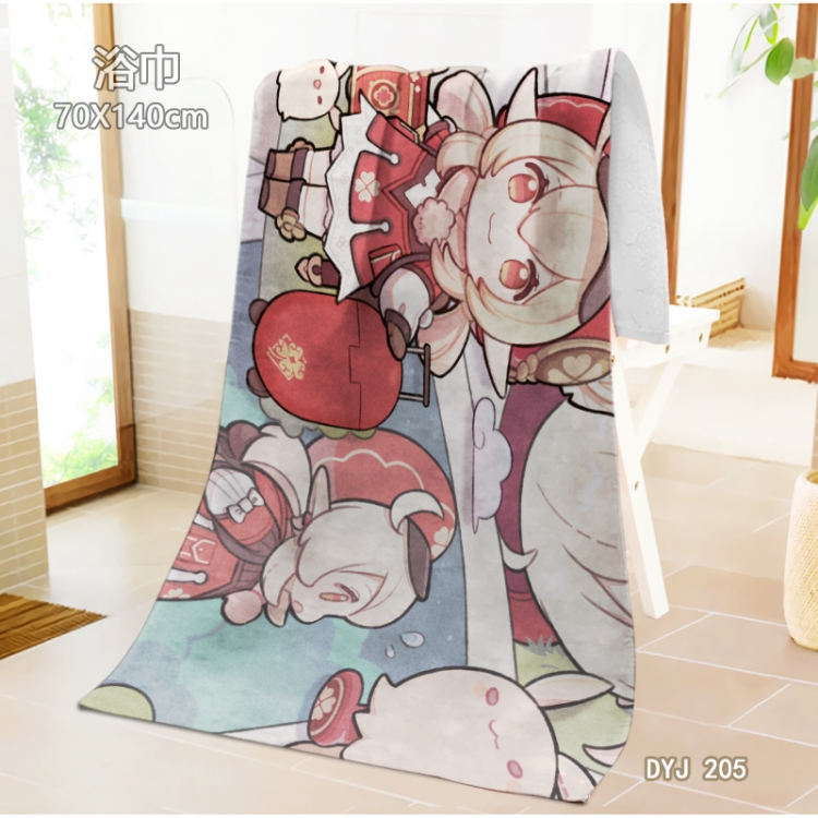 Genshin Impact Anime surrounding towel large bath towel 70X140cm DYJ205