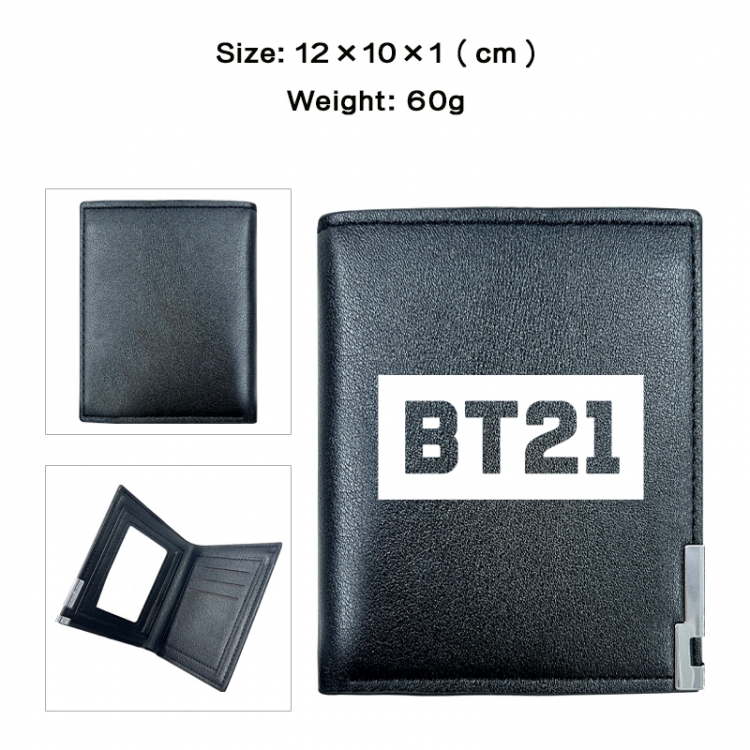 BTS Printed 20% off PU Short Wallet Zero Wallet 10x12x1cm