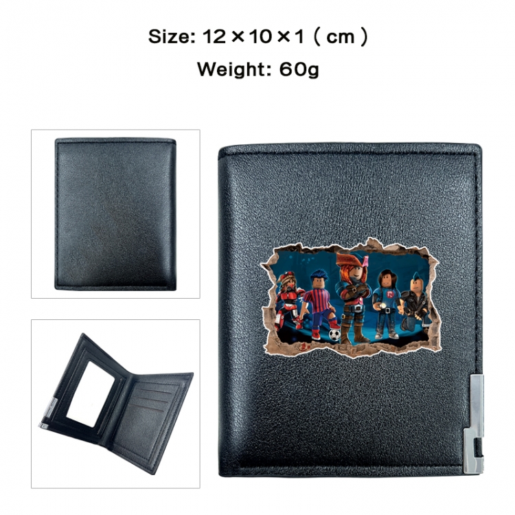 Roblox Anime printing 20% off PU short wallet with zero wallet 10x12x1cm