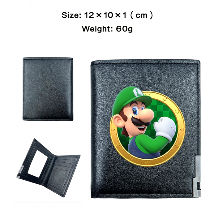 Super Mario Anime printing 20% off PU short wallet with zero wallet 10x12x1cm