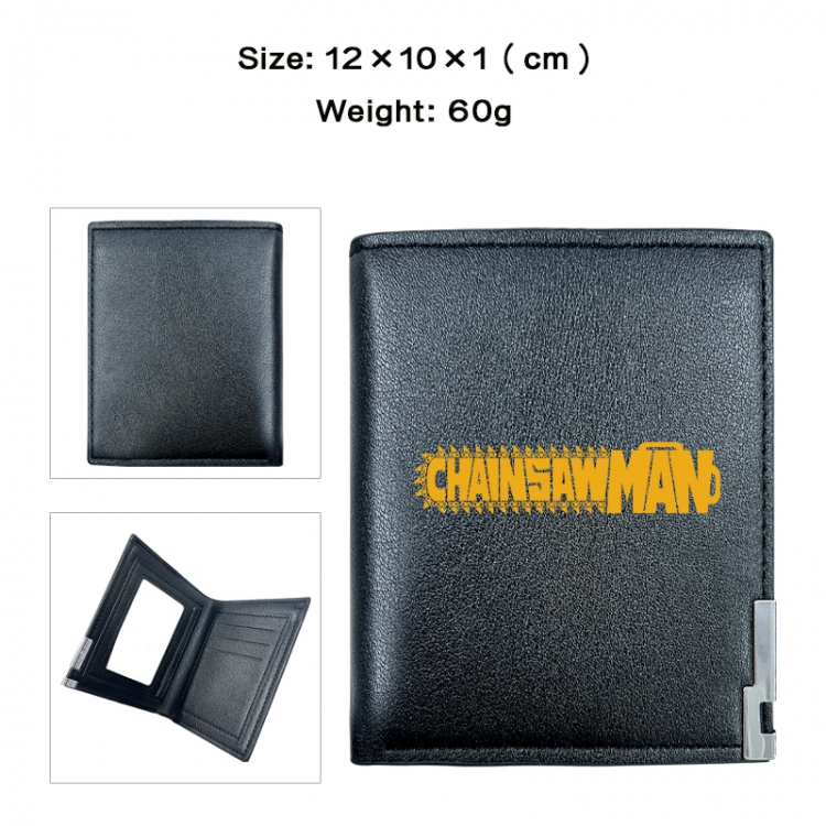 Chainsaw man Anime printing 20% off PU short wallet with zero wallet 10x12x1cm