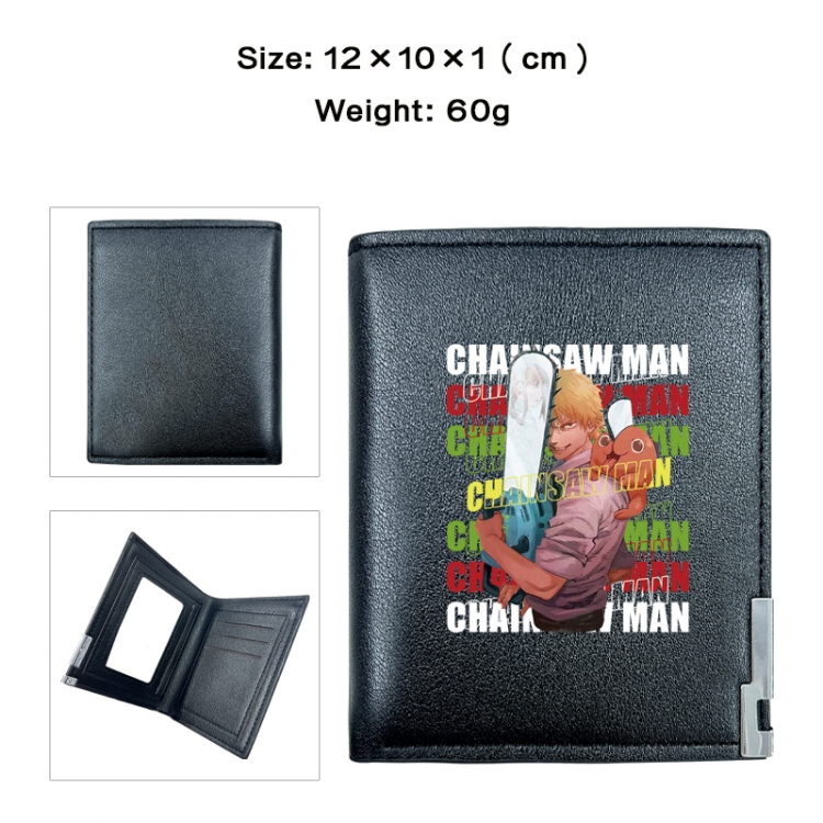 Chainsaw man Anime printing 20% off PU short wallet with zero wallet 10x12x1cm