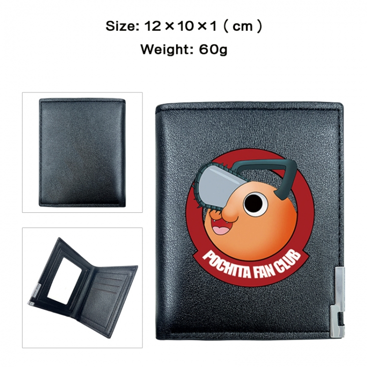 Chainsaw man Anime printing 20% off PU short wallet with zero wallet 10x12x1cm