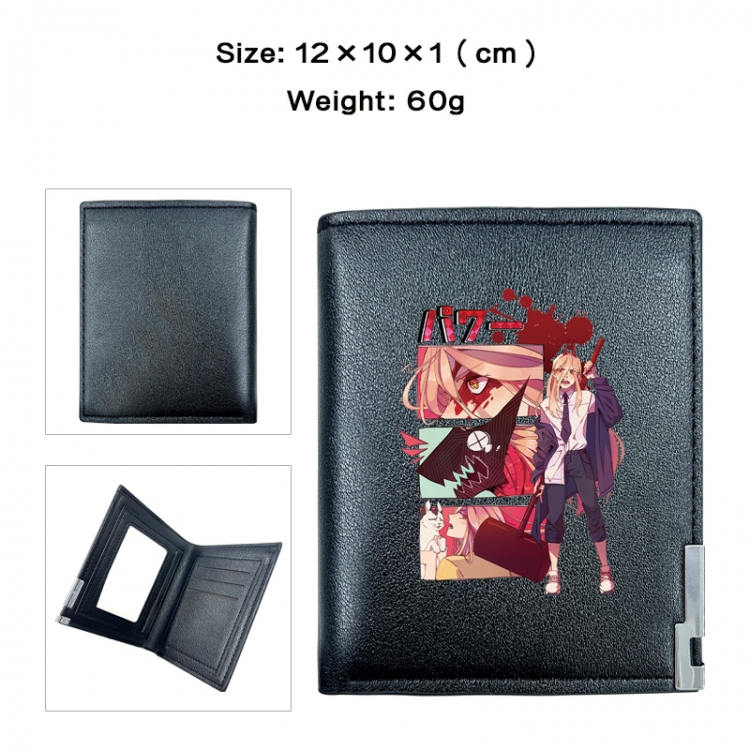 Chainsaw man Anime printing 20% off PU short wallet with zero wallet 10x12x1cm