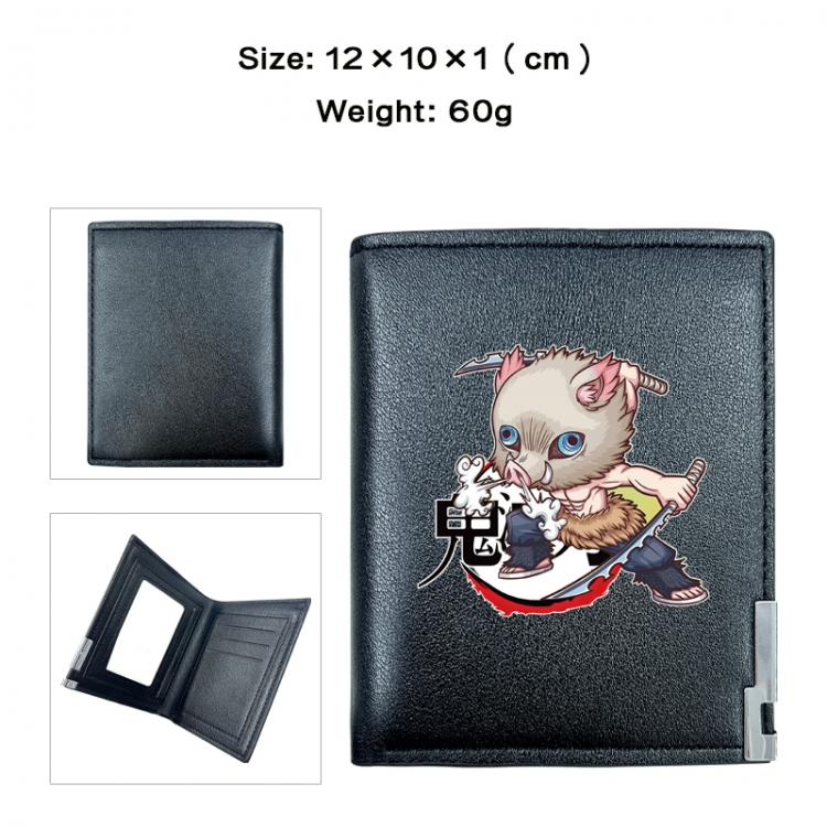 Demon Slayer Kimets Anime printing 20% off PU short wallet with zero wallet 10x12x1cm