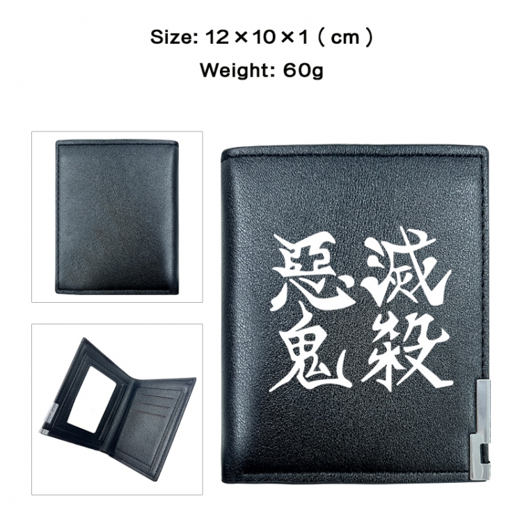 Demon Slayer Kimets Anime printing 20% off PU short wallet with zero wallet 10x12x1cm