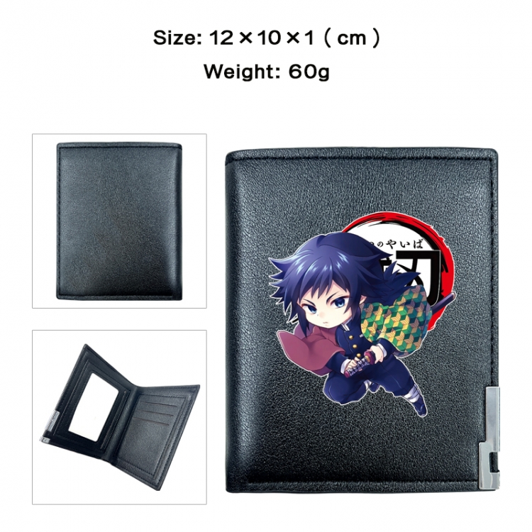 Demon Slayer Kimets Anime printing 20% off PU short wallet with zero wallet 10x12x1cm