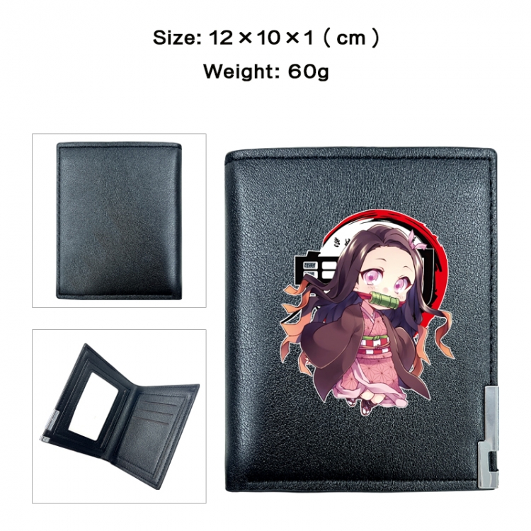 Demon Slayer Kimets Anime printing 20% off PU short wallet with zero wallet 10x12x1cm