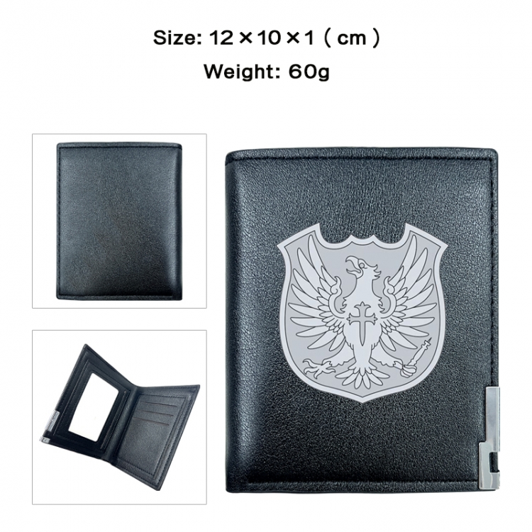 Black Clover Anime printing 20% off PU short wallet with zero wallet 10x12x1cm