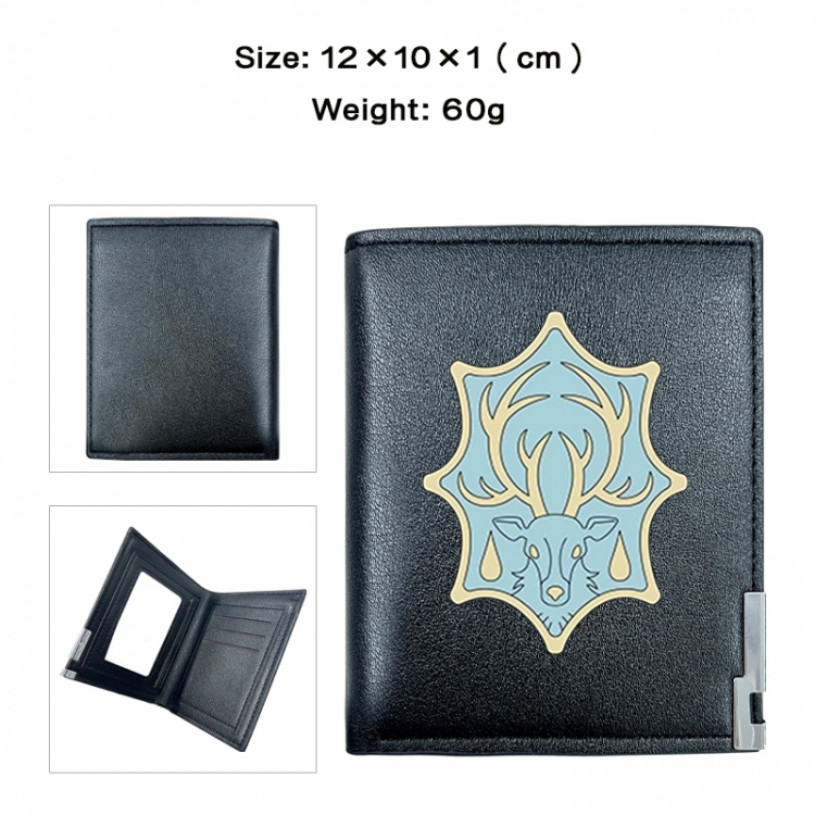 Black Clover Anime printing 20% off PU short wallet with zero wallet 10x12x1cm