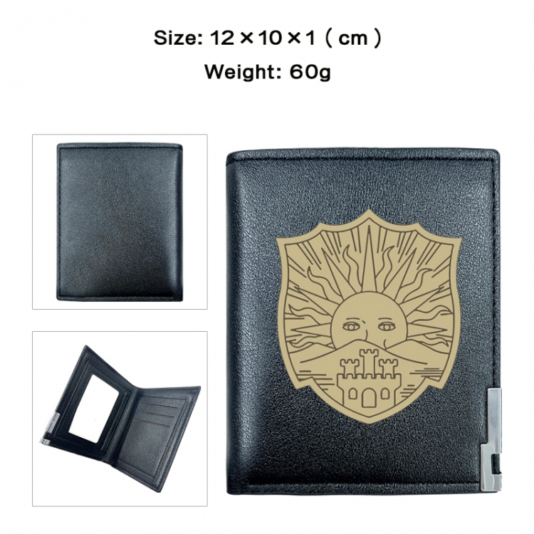 Black Clover Anime printing 20% off PU short wallet with zero wallet 10x12x1cm