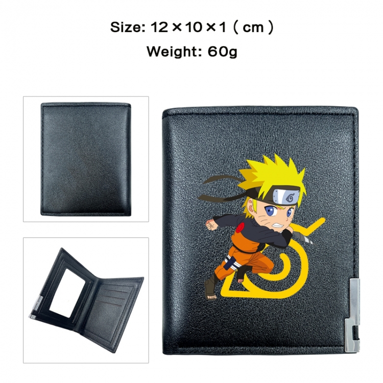 Naruto Anime printing 20% off PU short wallet with zero wallet 10x12x1cm