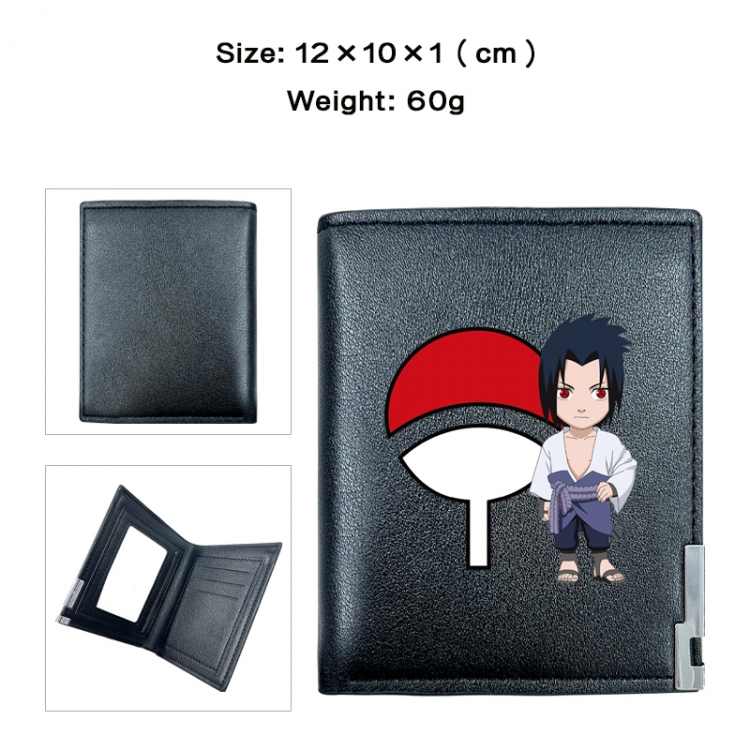 Naruto Anime printing 20% off PU short wallet with zero wallet 10x12x1cm