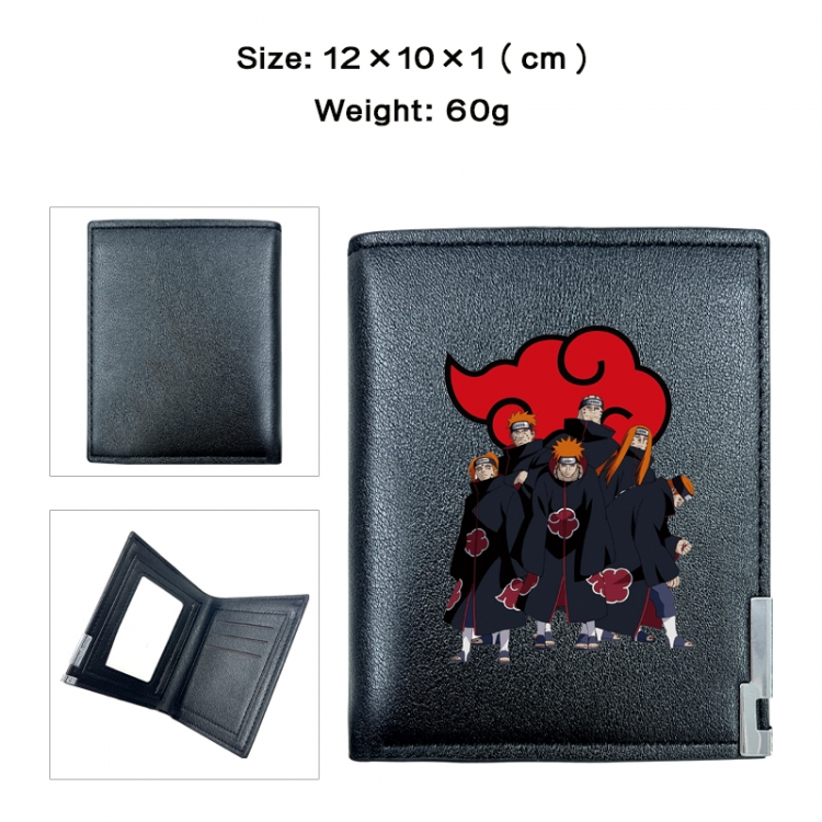 Naruto Anime printing 20% off PU short wallet with zero wallet 10x12x1cm