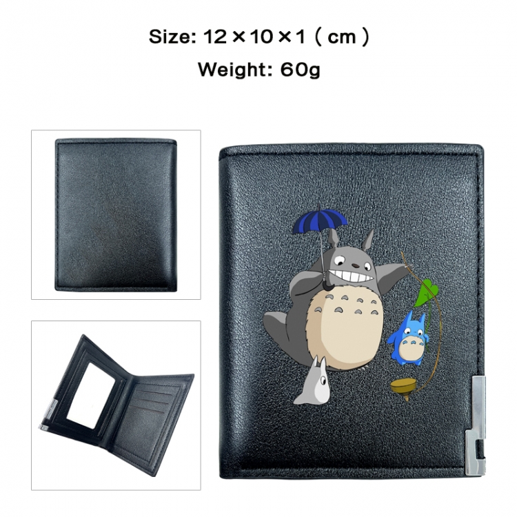 TOTORO Anime printing 20% off PU short wallet with zero wallet 10x12x1cm