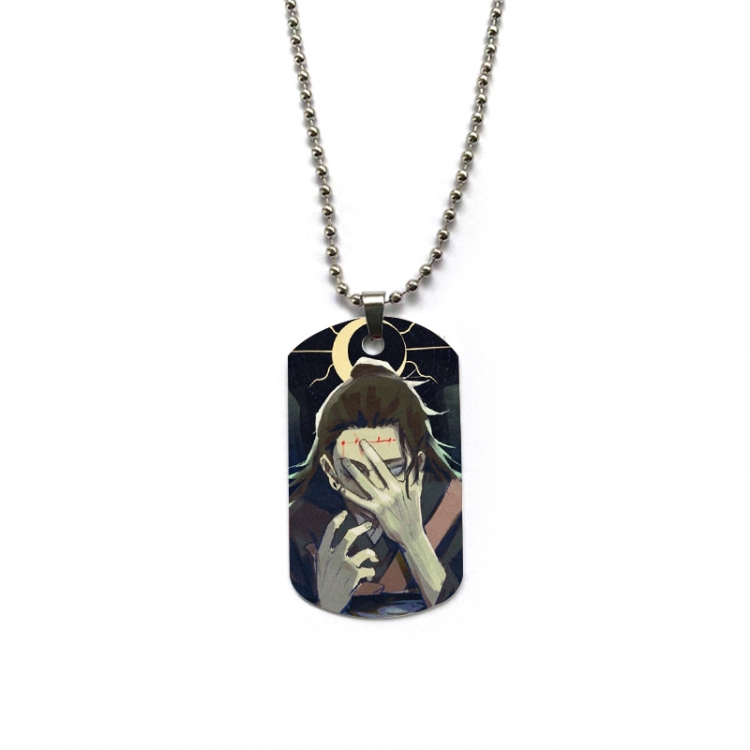 Jujutsu Kaisen Anime double-sided full color printed military brand necklace price for 5 pcs