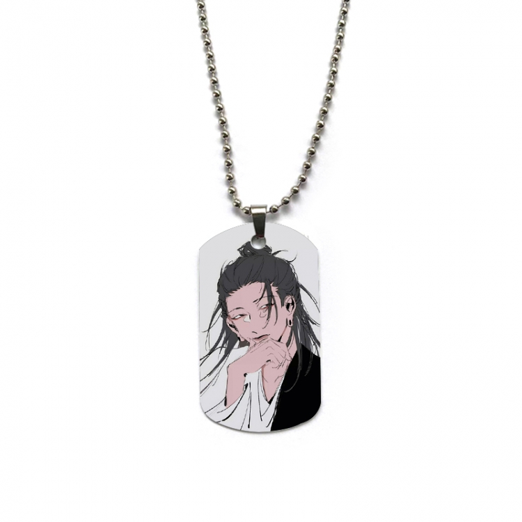 Jujutsu Kaisen Anime double-sided full color printed military brand necklace price for 5 pcs