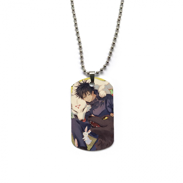 Jujutsu Kaisen Anime double-sided full color printed military brand necklace price for 5 pcs