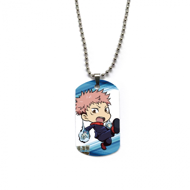 Jujutsu Kaisen Anime double-sided full color printed military brand necklace price for 5 pcs