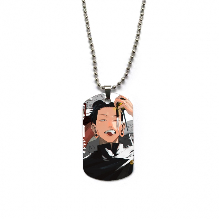 Jujutsu Kaisen Anime double-sided full color printed military brand necklace price for 5 pcs
