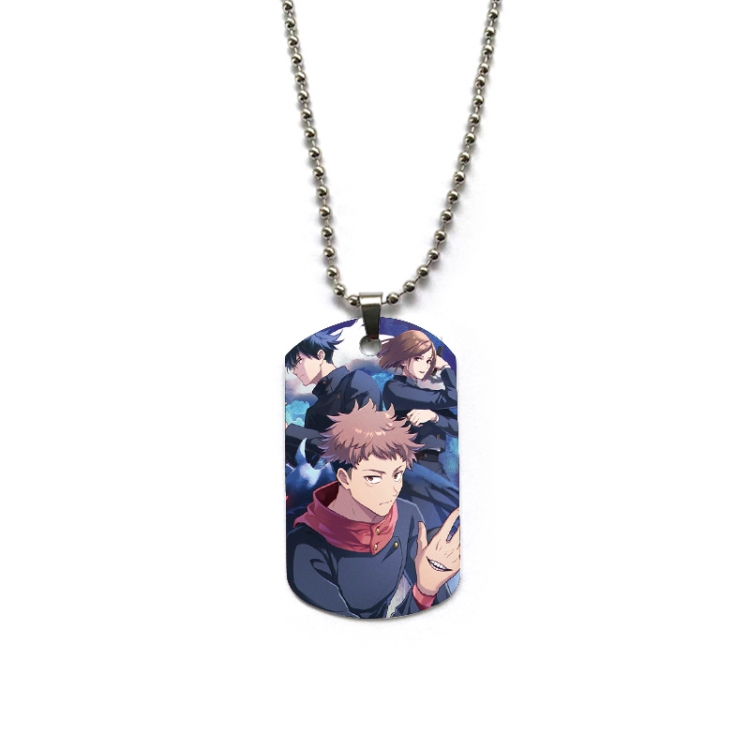 Jujutsu Kaisen Anime double-sided full color printed military brand necklace price for 5 pcs